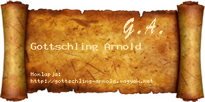 Gottschling Arnold névjegykártya